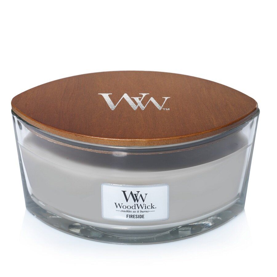 Ароматична свічка з ароматом потріскуючого деревного вогню Woodwick Ellipse Fireside 453 г - фото №1 Ароматична свічка з ароматом потріскуючого деревного вогню Woodwick Ellipse Fireside 453 г - фото №1